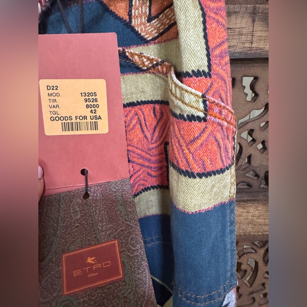NEW NWT Etro CLASSIC Jeans MULTICOLOR - Picture 5 of 7